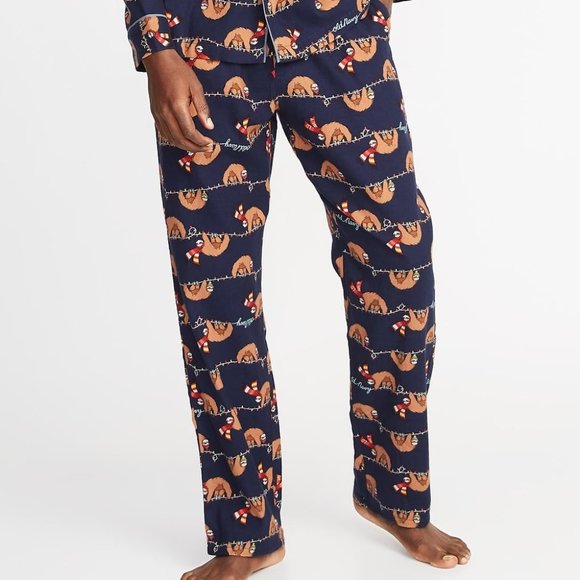 Old Navy Christmas Sloth Flannel Pajama 